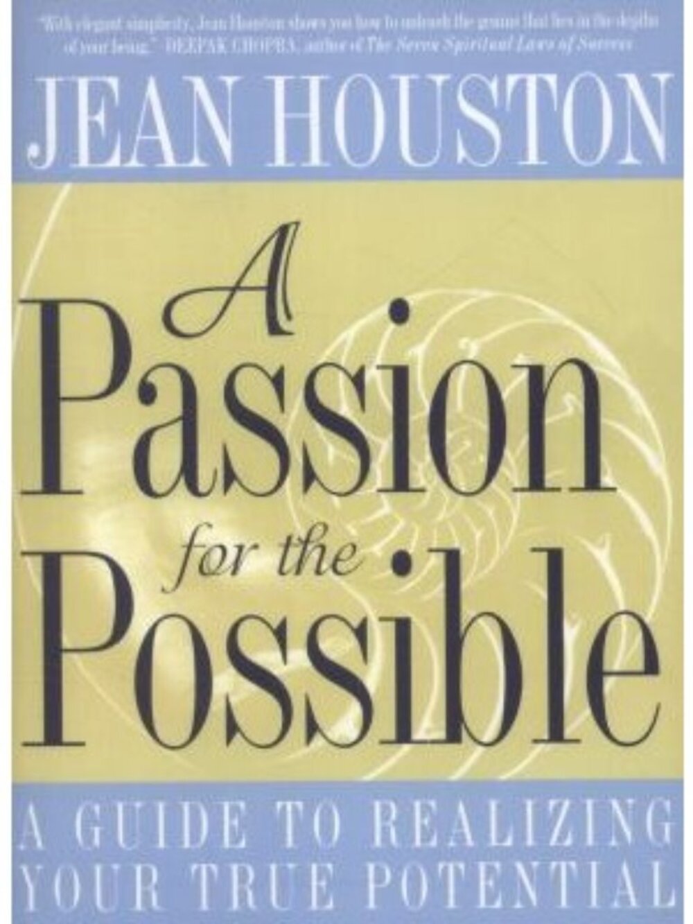 A Passion for the Possible Jean Houston Self Help book Paperback Book